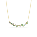 Swarovski Constella Green Mixed Cuts Crystal Necklace Gold Plated