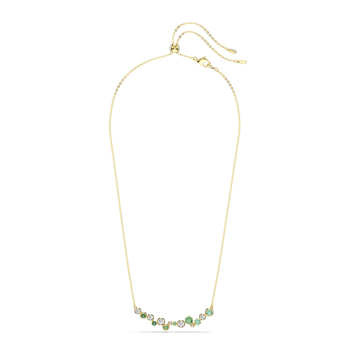 Swarovski Constella Green Mixed Cuts Crystal Necklace Gold Plated — view 2