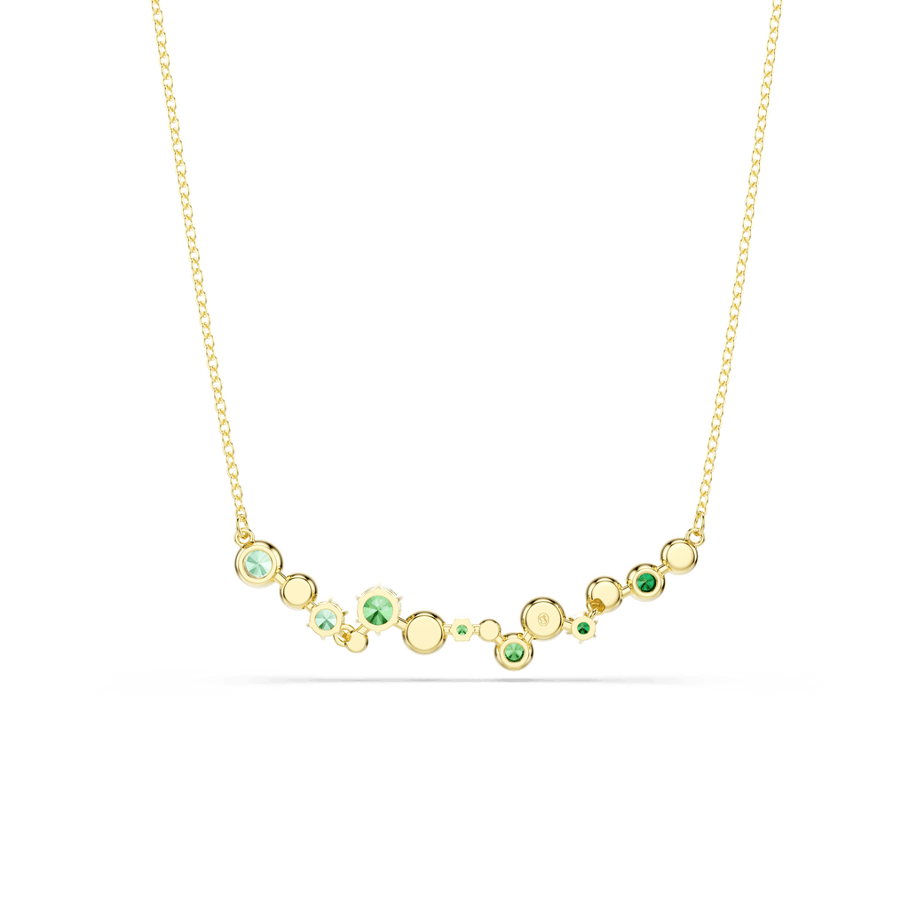 Swarovski Constella Green Mixed Cuts Crystal Necklace Gold Plated — view 5