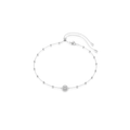 Swarovski Una Angelic pendant, Round cut, Double sided motifs, White, Rhodium plated