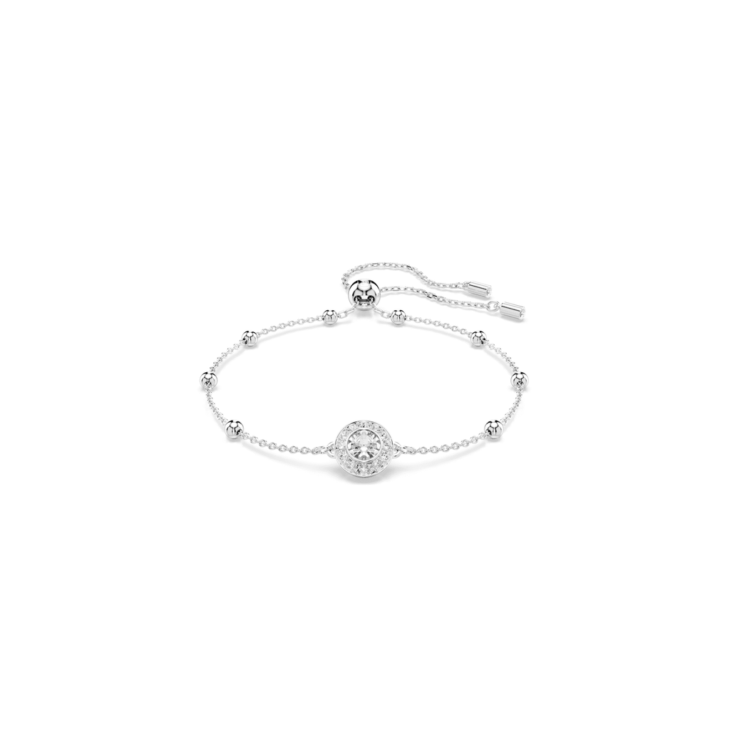 Swarovski Una Angelic Round Cut White Bracelet, Rhodium plated — view 2