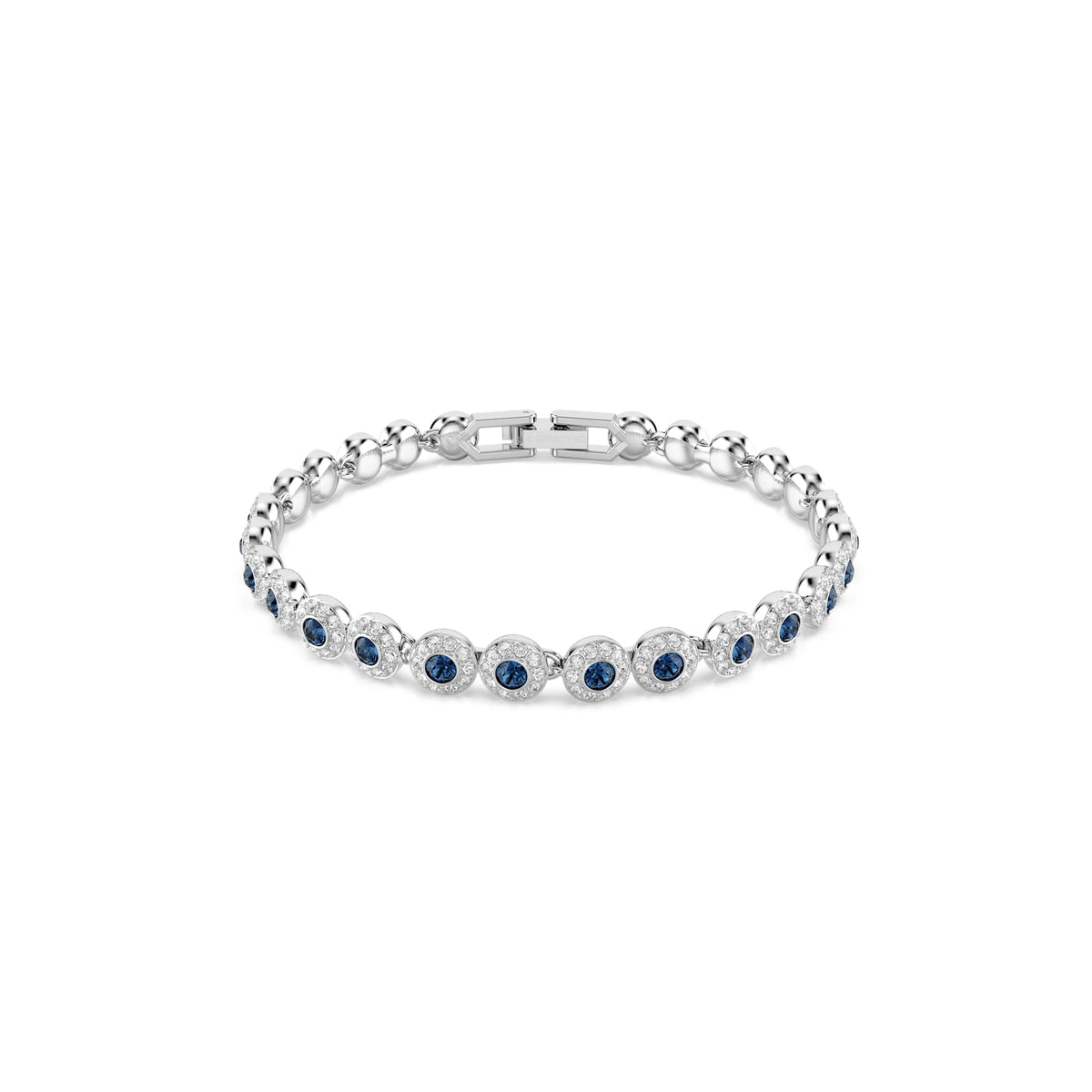 Swarovski Una Angelic Tennis Bracelet Blue Rhodium Plated