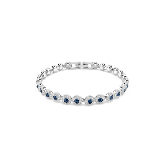 Swarovski Una Angelic Tennis Bracelet Blue Rhodium Plated