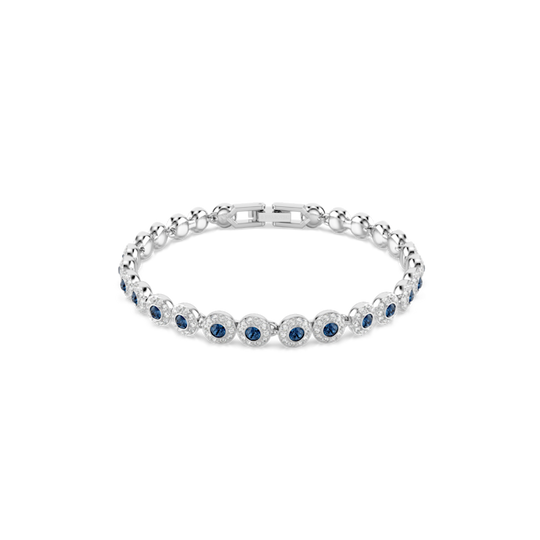 Swarovski Una Angelic Tennis Bracelet Blue Rhodium Plated