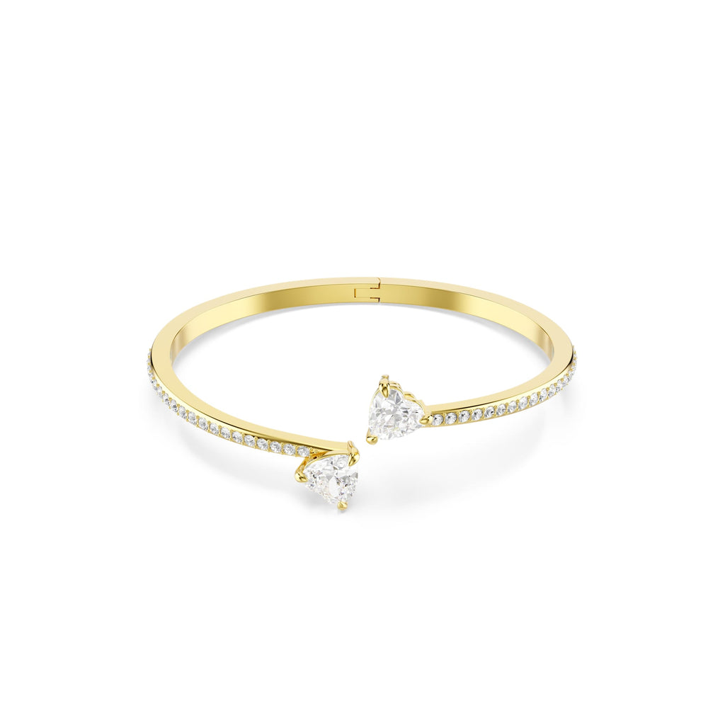 Swarovski Mesmera Attract Heart Bangle Gold Plated