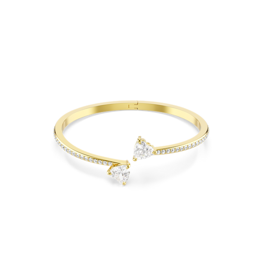Swarovski Mesmera Attract Heart Bangle Gold Plated