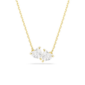 Swarovski Mesmera Attract Hearts Crystal Necklace Rhodium Plated