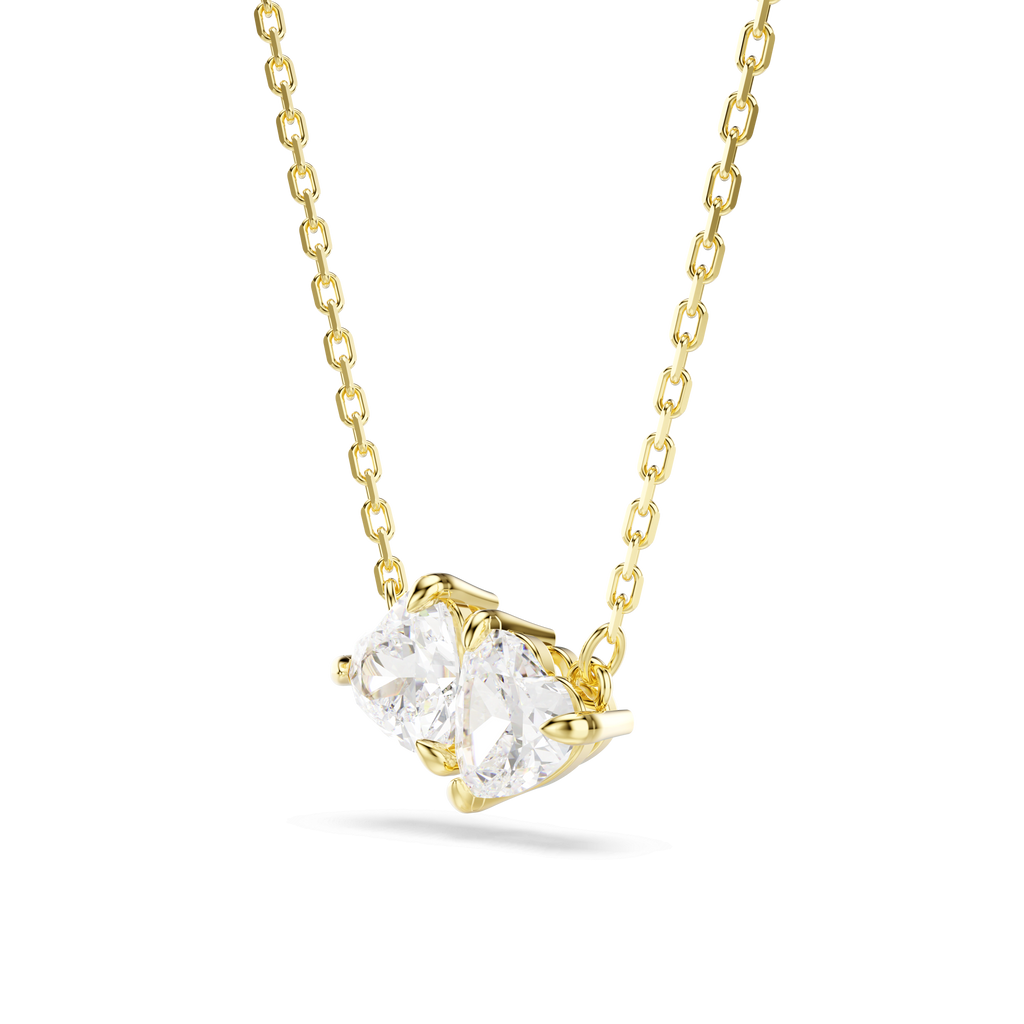 Swarovski Mesmera Attract Hearts Crystal Necklace Rhodium Plated — view 2