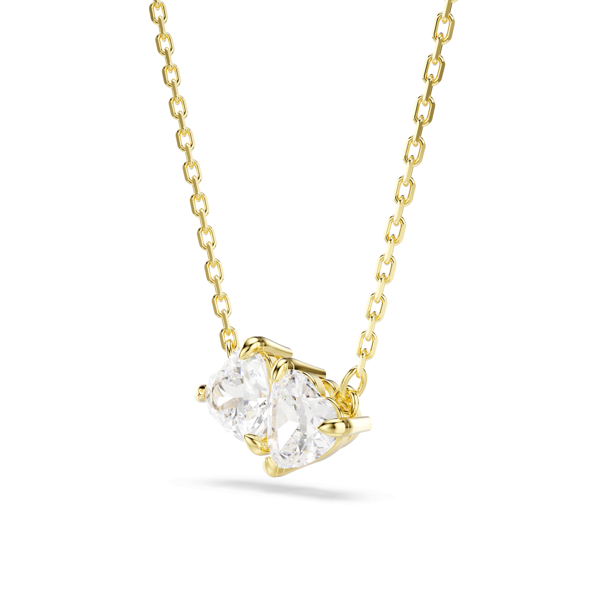 Swarovski Mesmera Attract Hearts Crystal Necklace Rhodium Plated — view 2