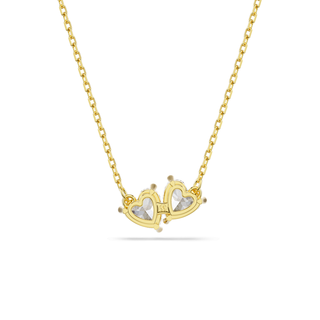 Swarovski Mesmera Attract Hearts Crystal Necklace Rhodium Plated — view 4
