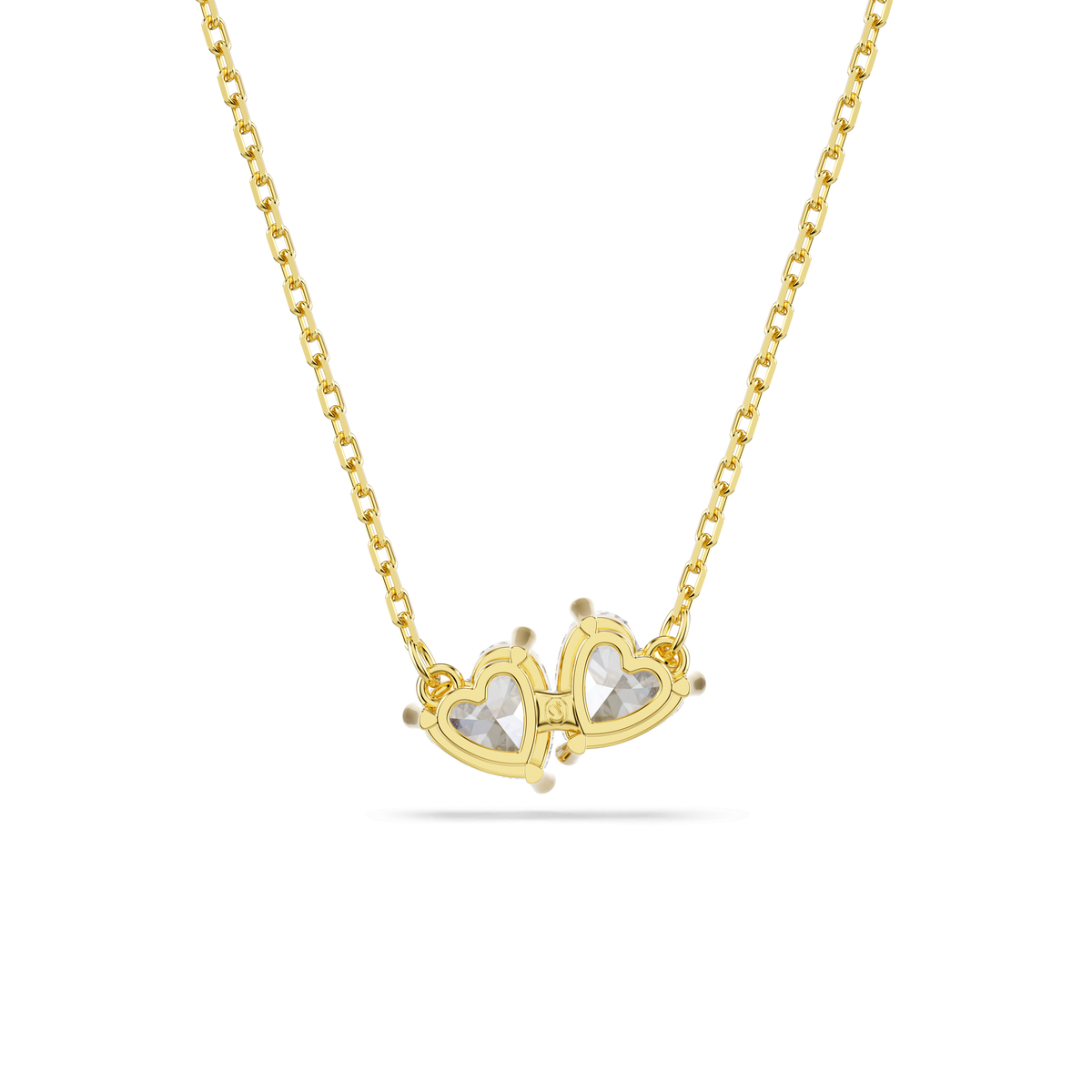 Swarovski Mesmera Attract Hearts Crystal Necklace Rhodium Plated — view 4