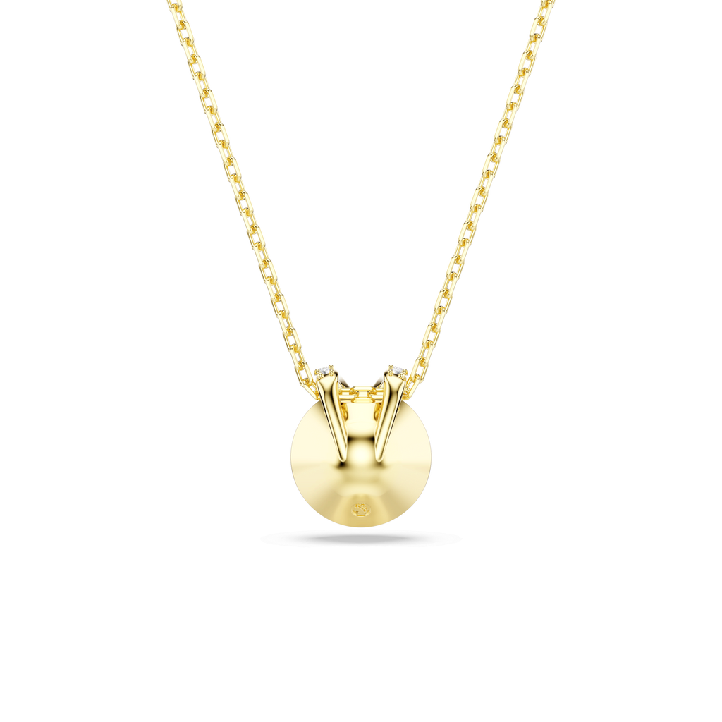 Swarovski Bella V Pendant Round Cut, Green, Gold-tone plated — view 5