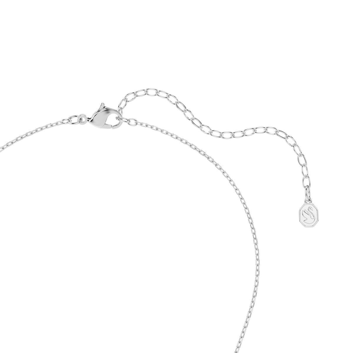 Swarovski Hyperbola Three Mini Loops Mixed Cuts Crystal Necklace Rhodium Plated — view 4