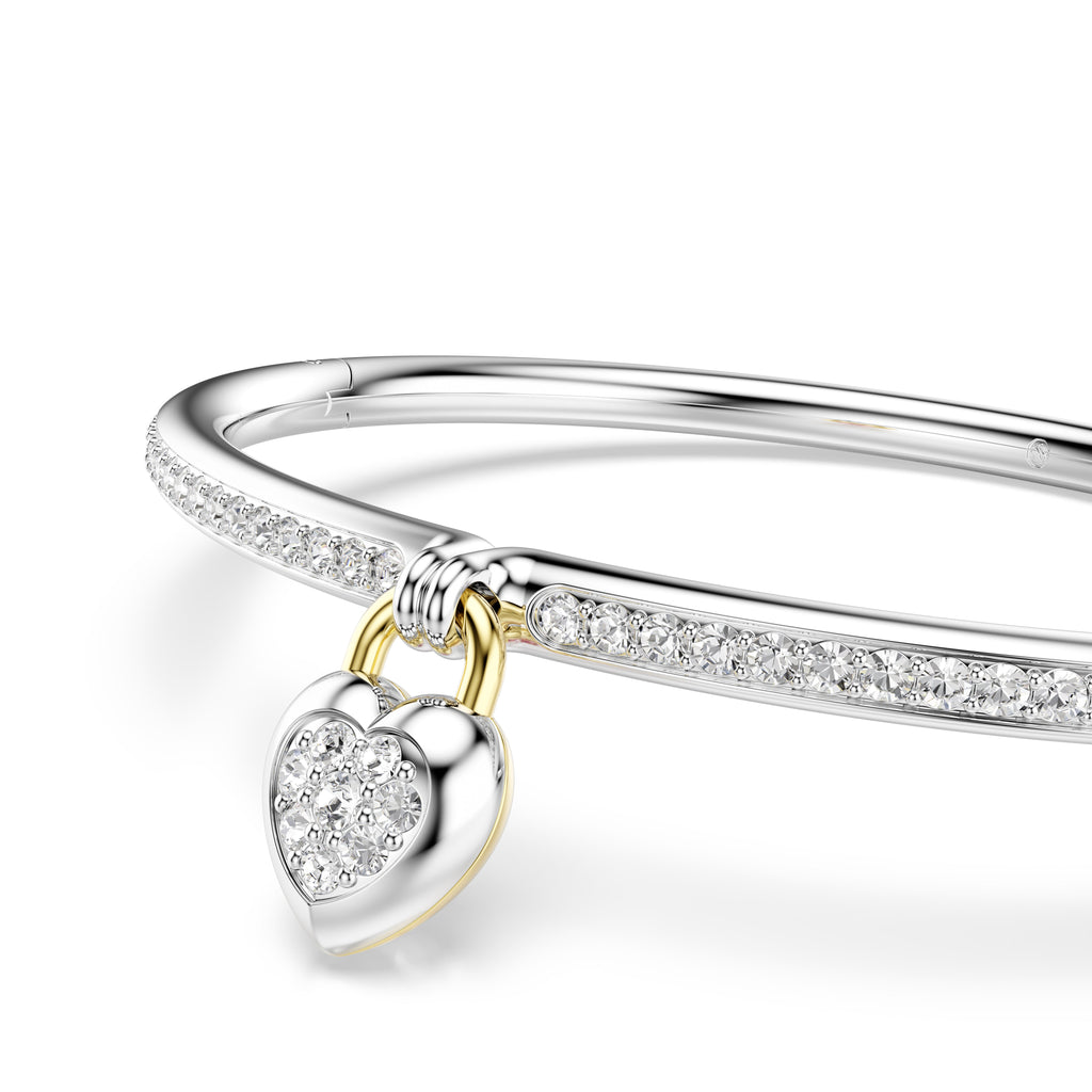 Swarovski Idyllia Pink Heart Drop Bangle — view 4