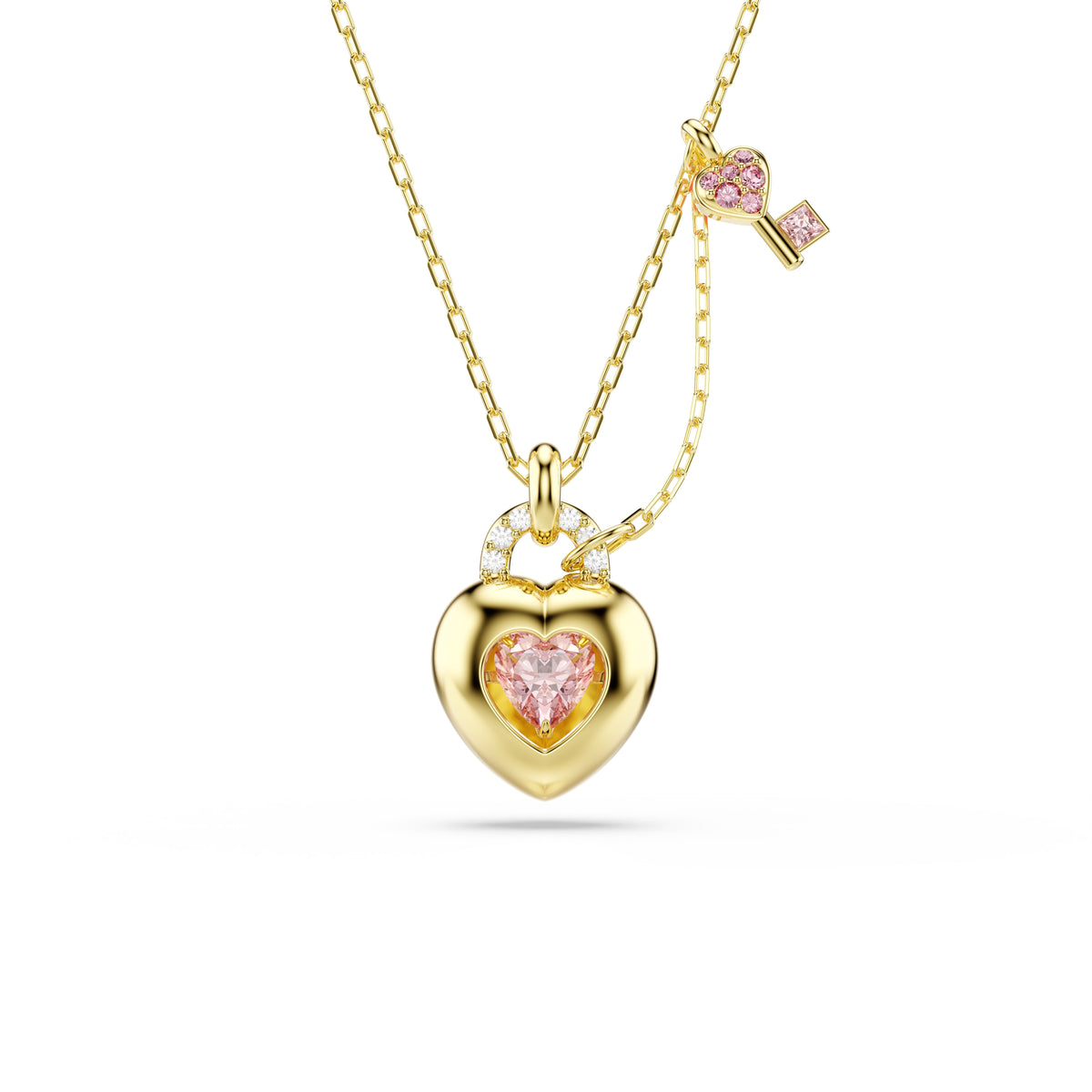 Swarovski Idyllia Pink Heart With Key Necklace 5737288