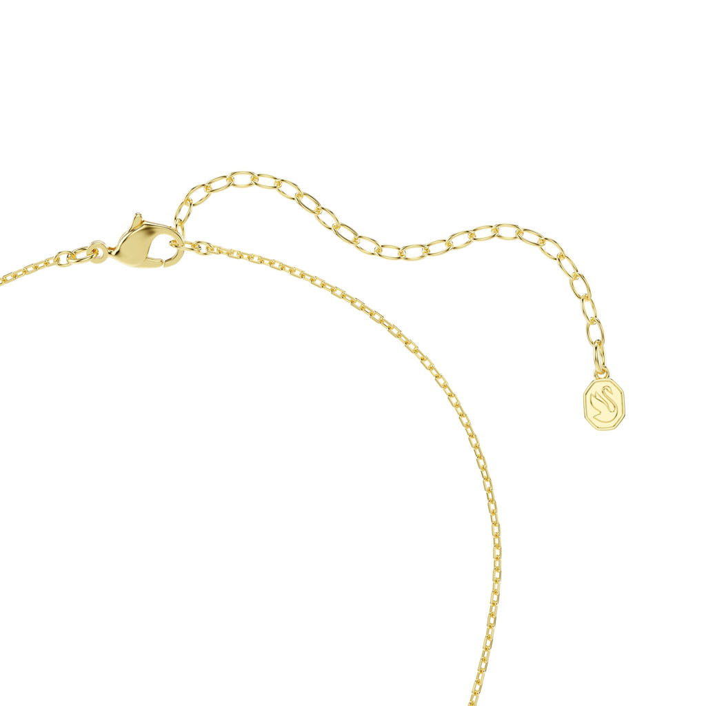 Swarovski Idyllia Gold Plated Heart With Key, Heart & Pearl Charm Necklace — view 4