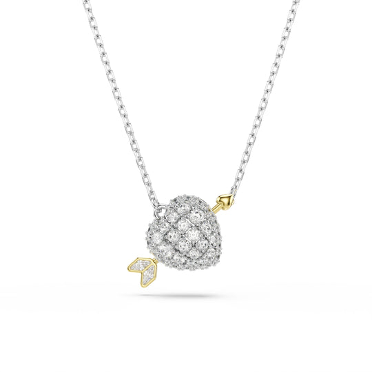 Swarovski Two-Tone Idyllia Pave' Heart With Arrow Necklace 5737291