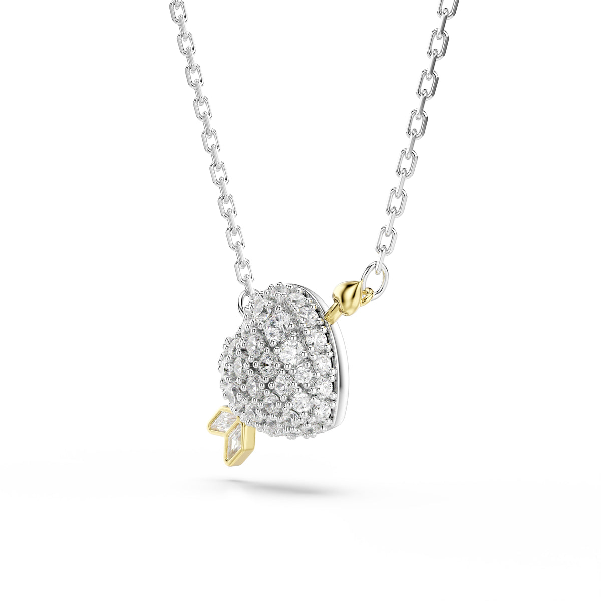 Swarovski Two-Tone Idyllia Pave' Heart With Arrow Necklace 5737291 — view 2
