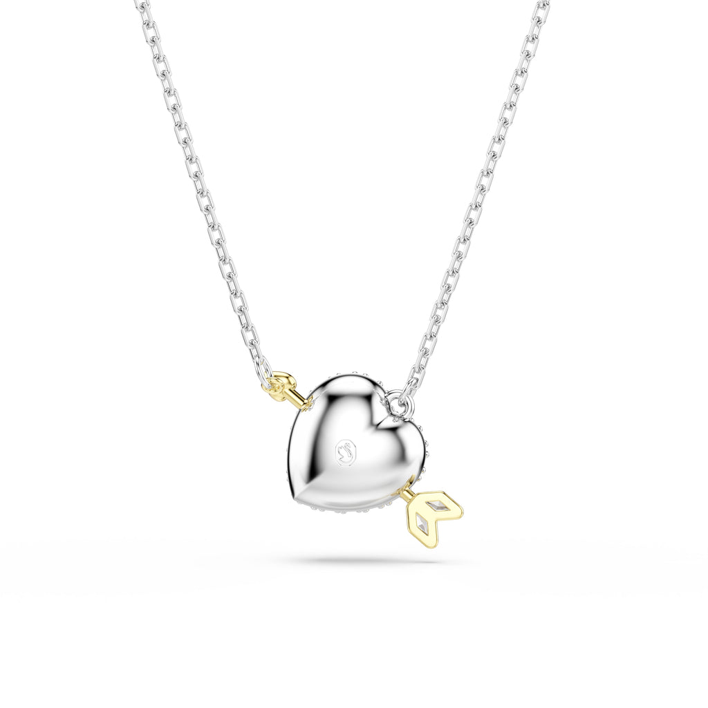 Swarovski Two-Tone Idyllia Pave' Heart With Arrow Necklace 5737291 — view 3