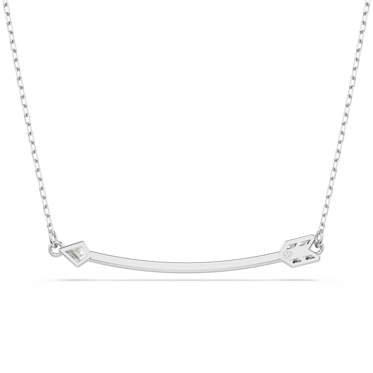Swarovski Idyllia Rhodium Plated Arrow Necklace — view 5