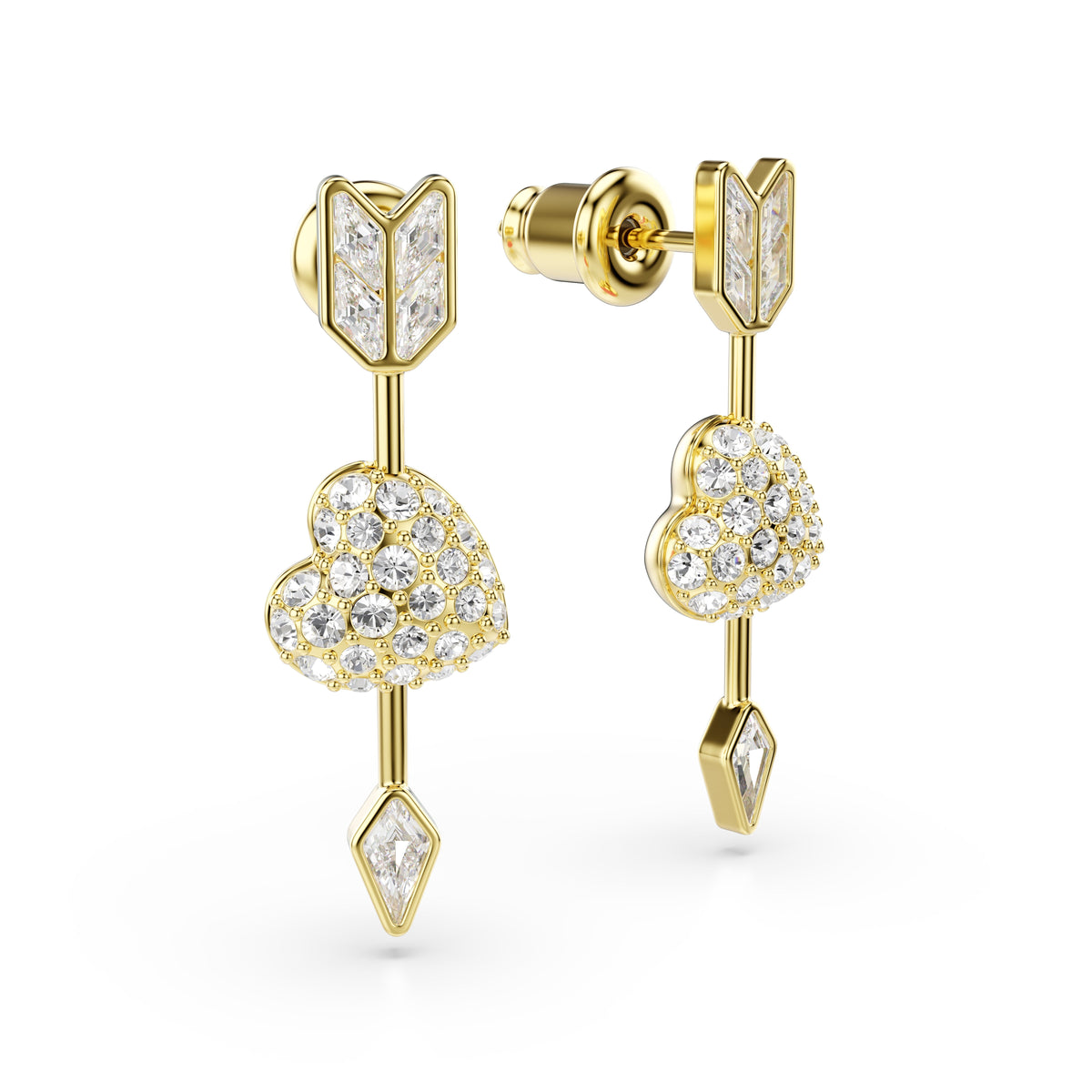Swarovski Idyllia Heart With Arrow Earrings — view 3