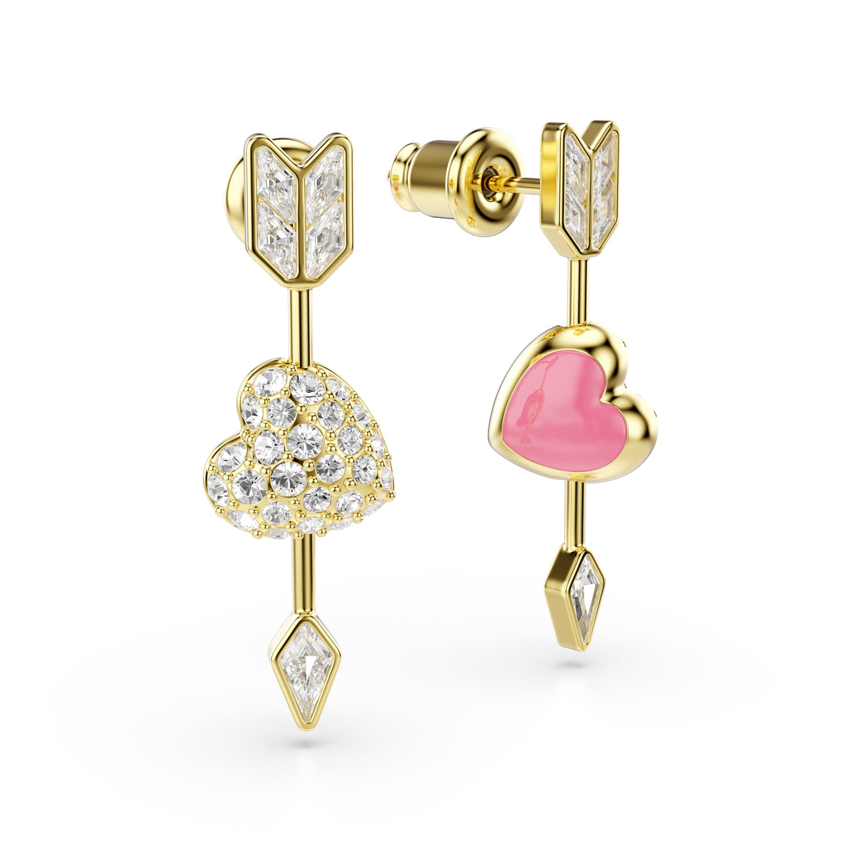 Swarovski Idyllia Heart With Arrow Earrings — view 5