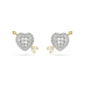 Swarovski Idyllia Heart With Arrow Stud Earrings