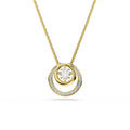 Swarovski Hyperbola Circles Crystal Necklace With Dancing Stone Gold Plated