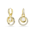 Swarovski Hyperbola Circles Drop Earrings With Dancing Stone