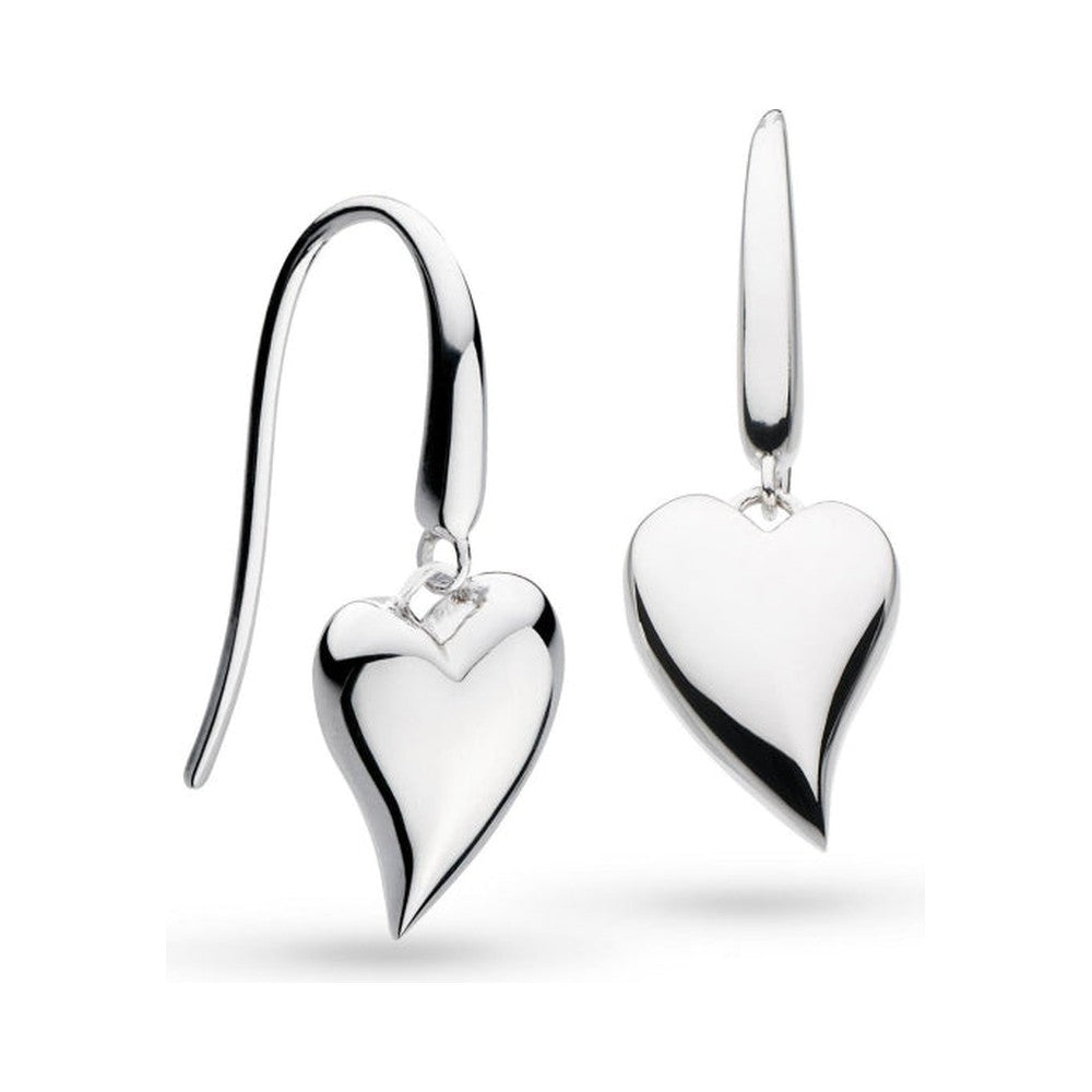 The Kit Heath Desire Cherish Drop Heart Stud Earrings, a silver earrings from Kit Heath, available at OD’s Jewellers in St Helens