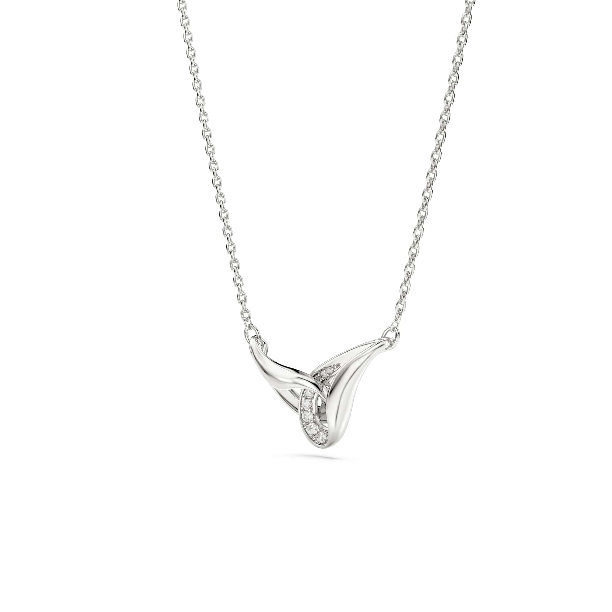 Swarovski Classica Silver Interlocking Zirconia Necklace 5740343