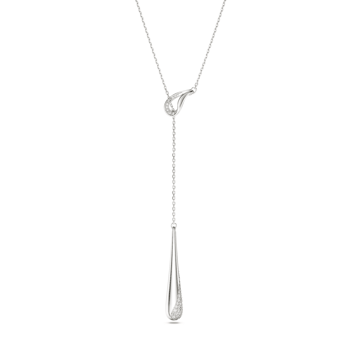 Swarovski Classica Silver Zirconia Y Necklace 5741221