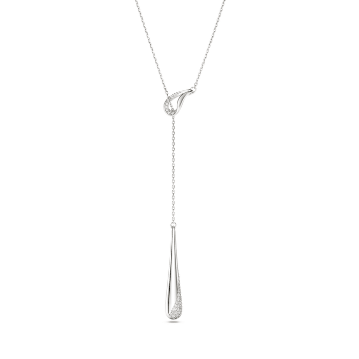 Swarovski Classica Sterling Silver Zirconia Y Necklace 5741221