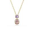 Swarovski Chroma Mixed Cuts Multicoloured Reversible Crystal Necklace Gold Plated