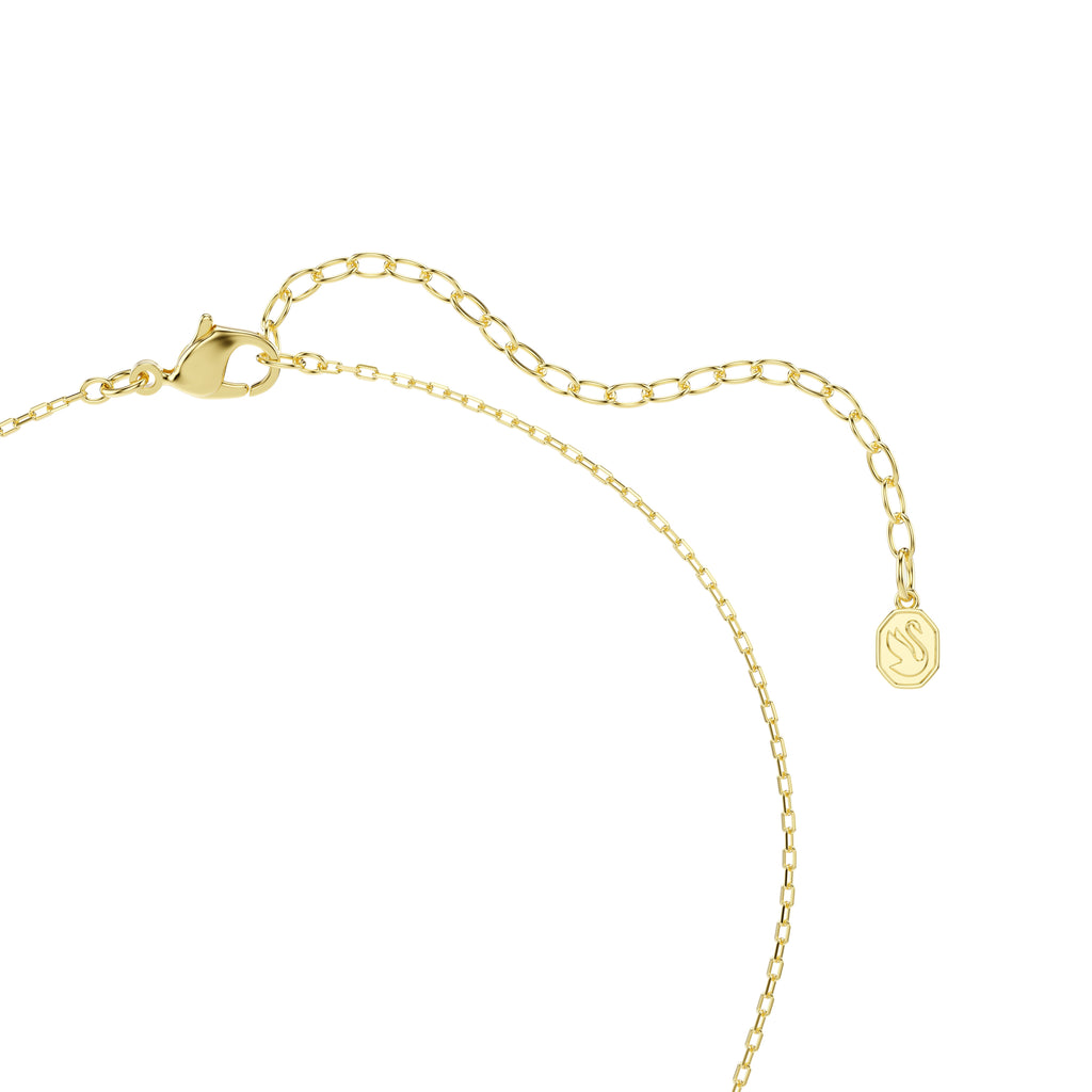 Swarovski Chroma Mixed Cuts Multicoloured Reversible Crystal Necklace Gold Plated — view 4