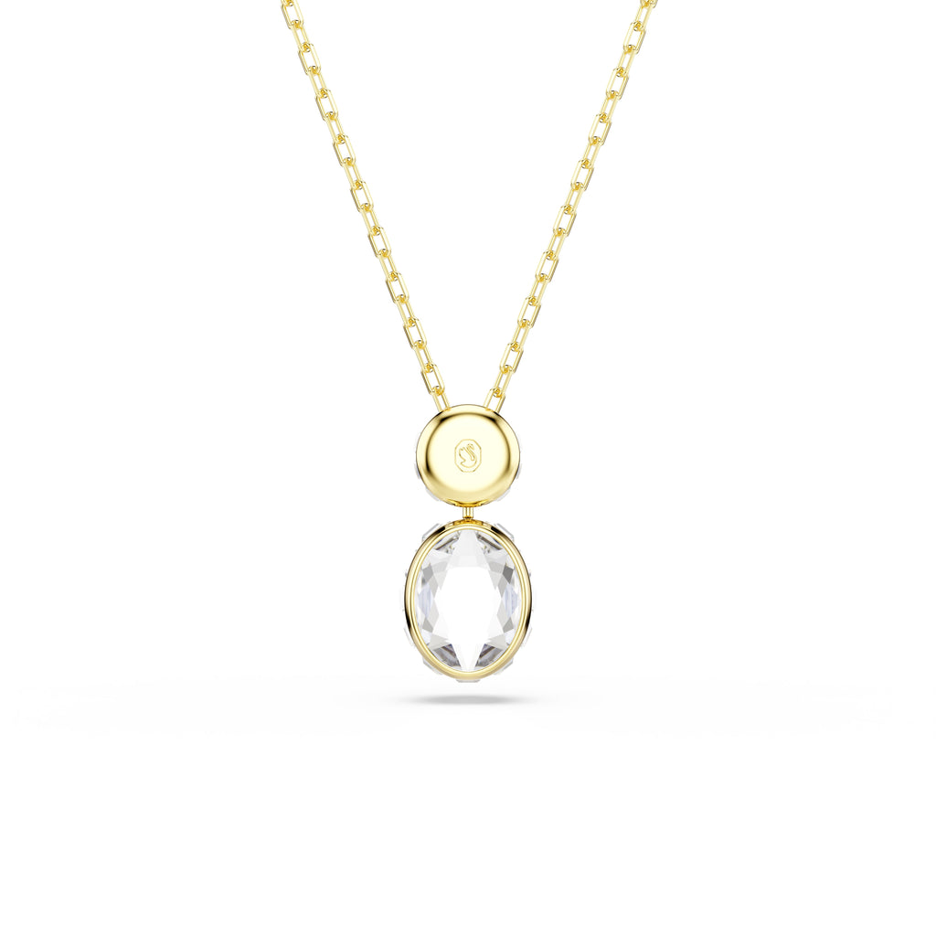 Swarovski Chroma Mixed Cuts Multicoloured Reversible Crystal Necklace Gold Plated — view 5