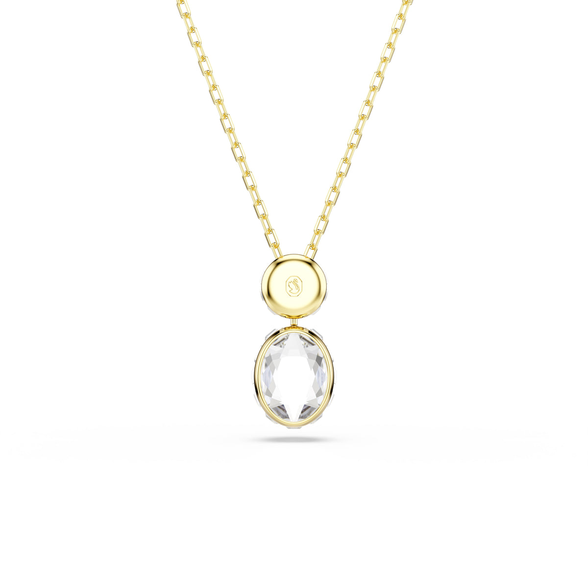 Swarovski Chroma Mixed Cuts Multicoloured Reversible Crystal Necklace Gold Plated — view 5