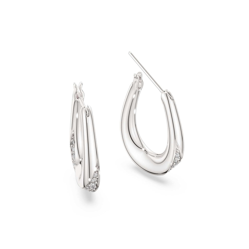 Swarovski Classica Silver Zirconia Hoop Earrings 5743474