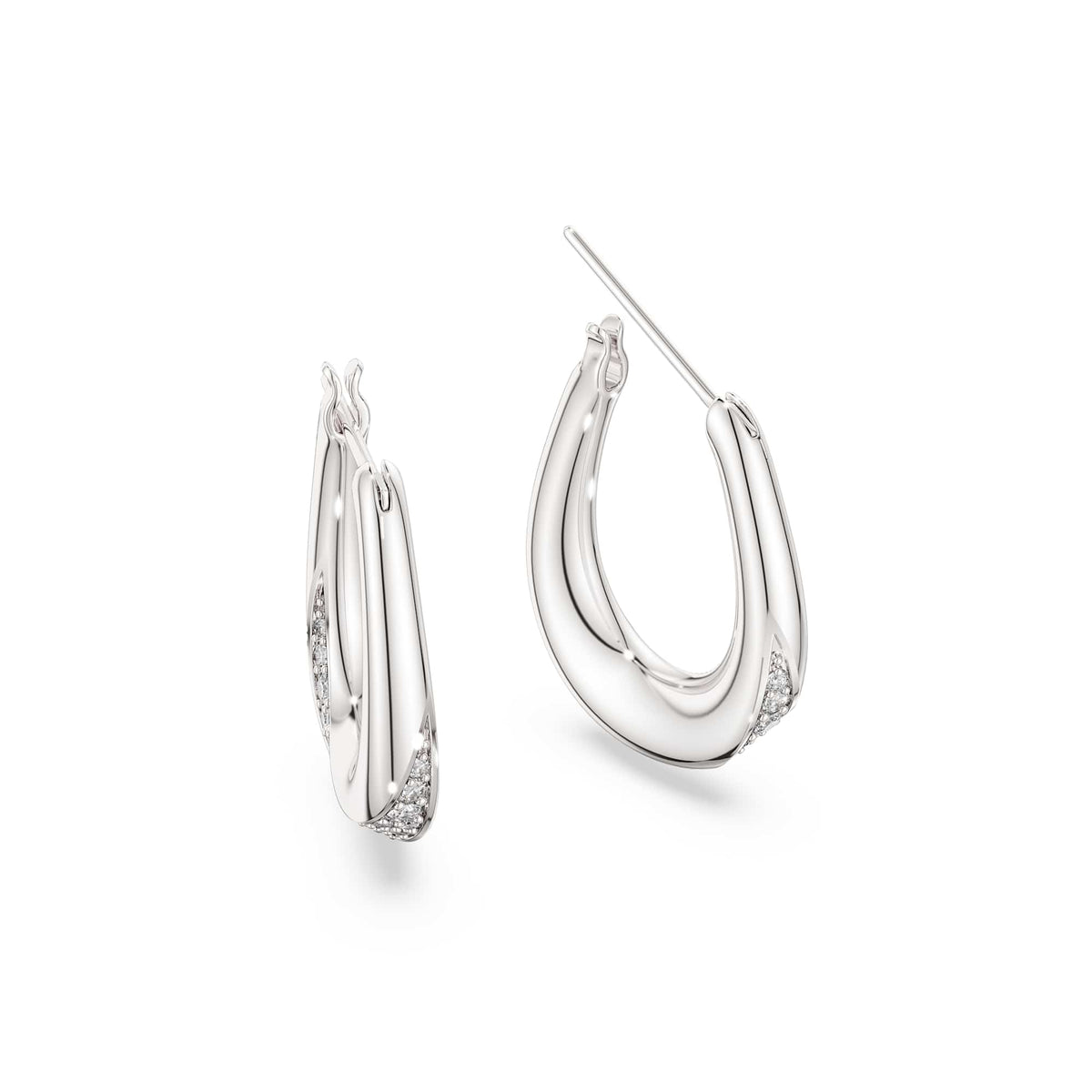Swarovski Classica Silver Zirconia Hoop Earrings 5743474