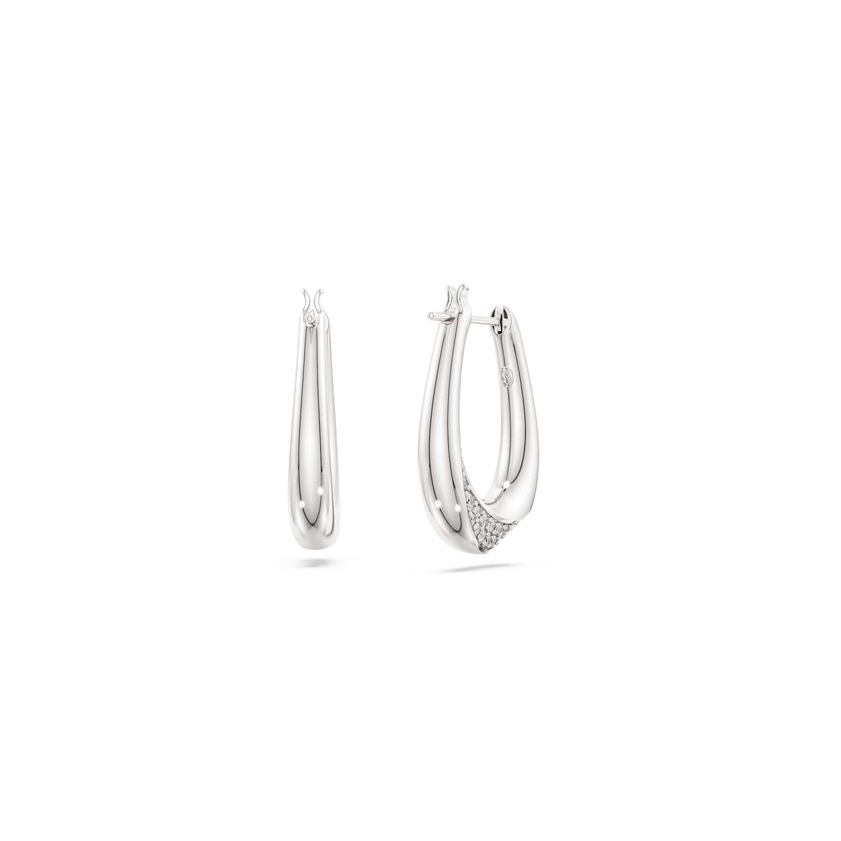 Swarovski Classica Silver Zirconia Hoop Earrings 5743474