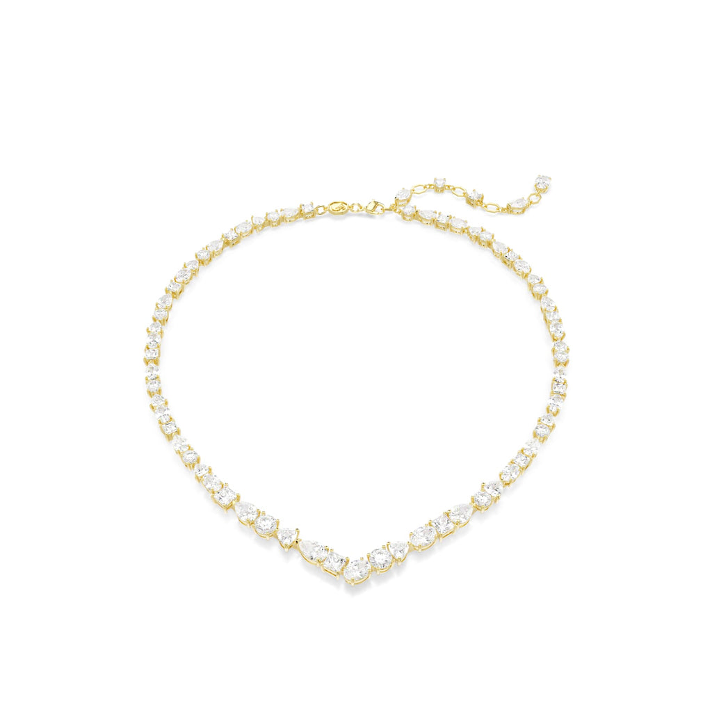 Swarovski Mesmera Mixed Cuts Crystal Necklace Gold Plated — view 2