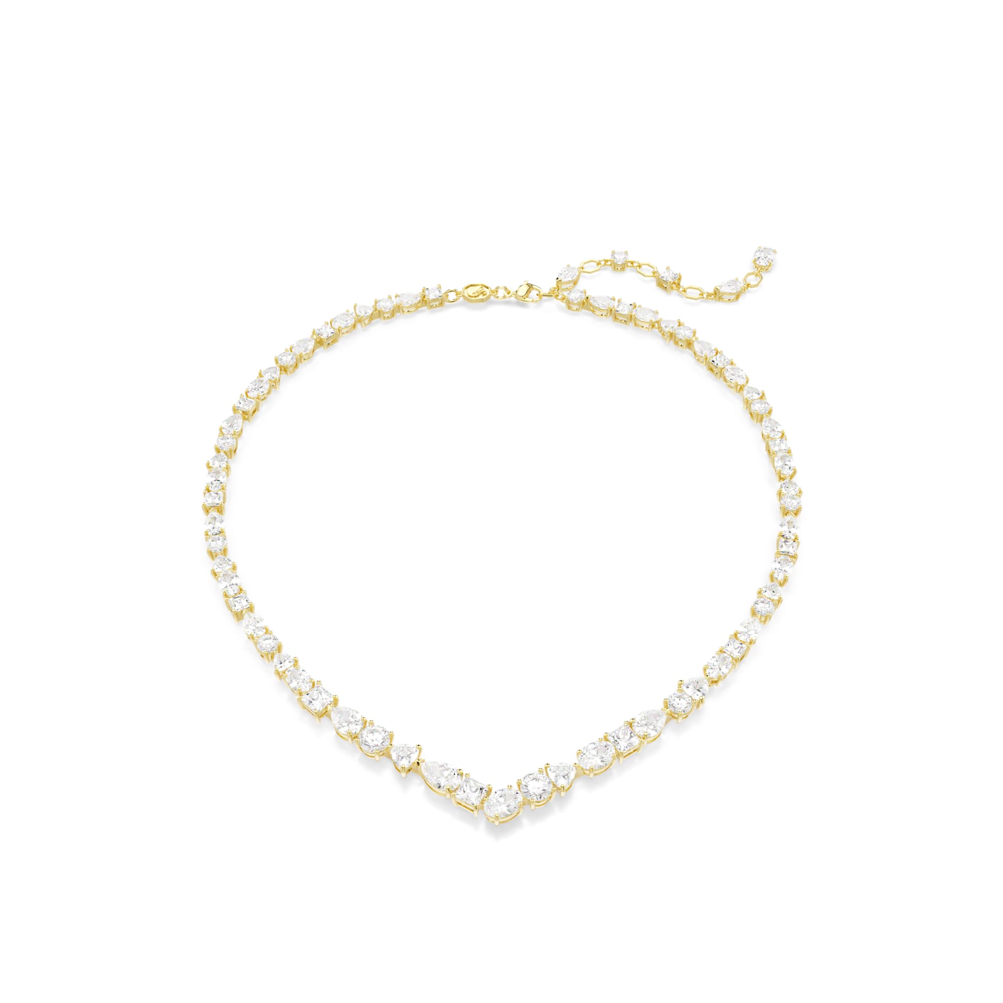 Swarovski Mesmera Mixed Cuts Crystal Necklace Gold Plated — view 2