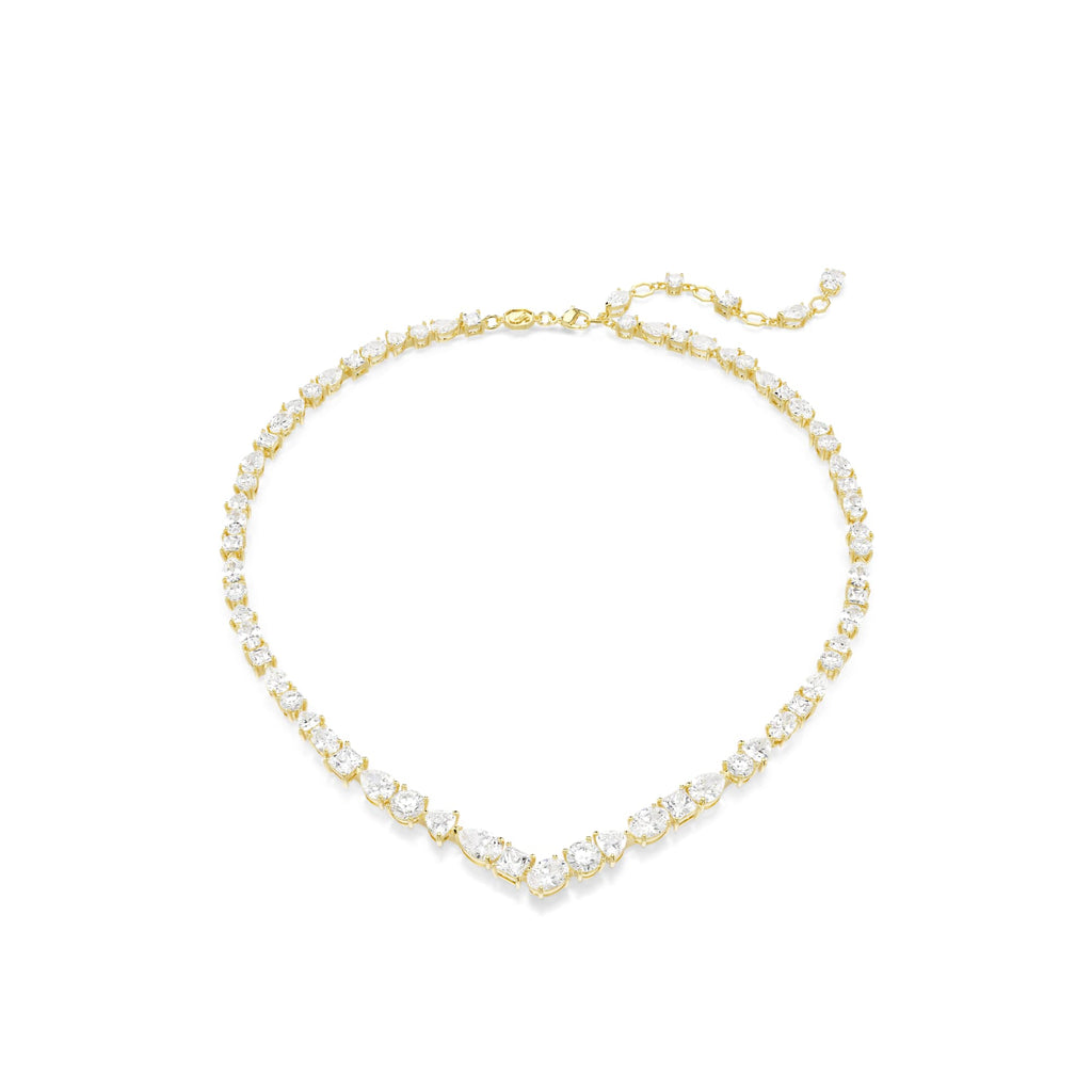 Swarovski Mesmera Mixed Cuts Crystal Necklace Gold Plated