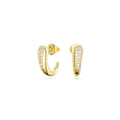 Swarovski Classica Silver Gold Tone Zirconia Earrings 5745020