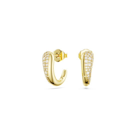 Swarovski Classica Silver Gold Tone Zirconia Earrings 5745020