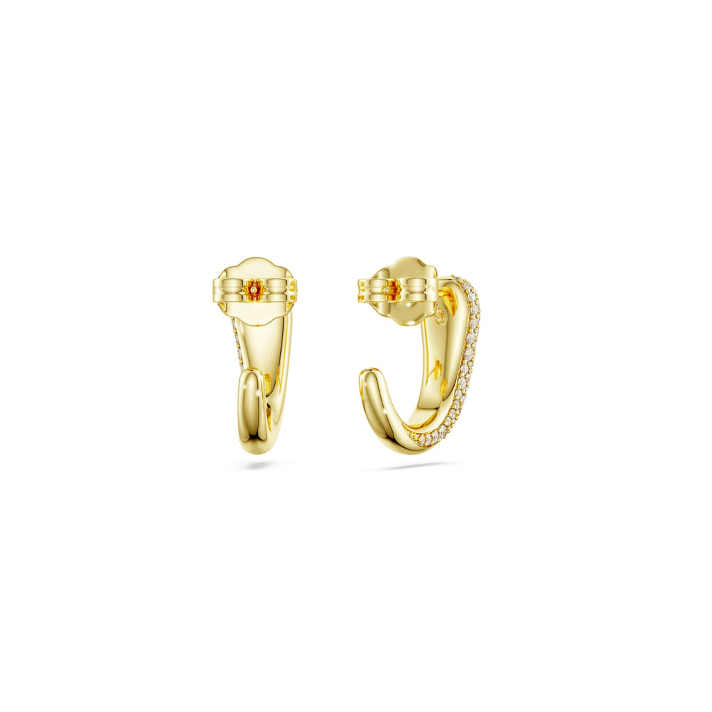 Swarovski Classica Silver Gold Tone Zirconia Earrings 5745020