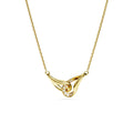 Swarovski Classica Silver Gold Tone Interlocking Zirconia Necklace 5745560