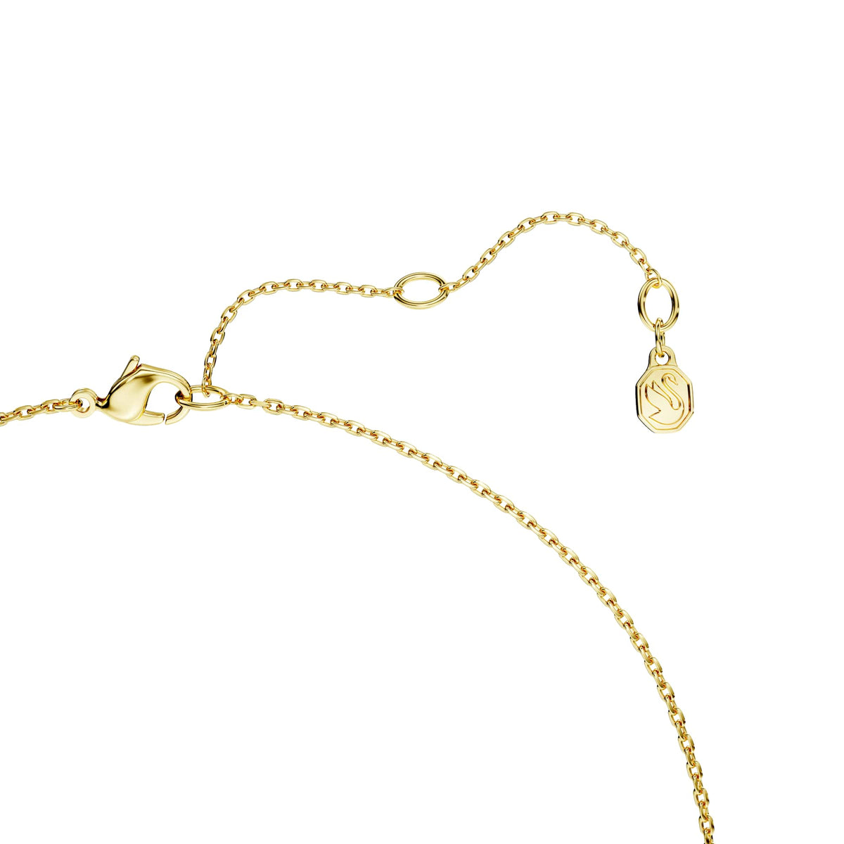 Swarovski Classica Silver Gold Tone Interlocking Zirconia Necklace 5745560