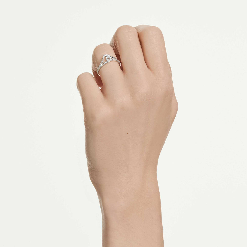 Swarovski Classica Silver Interlocking Zirconia Ring — view 2