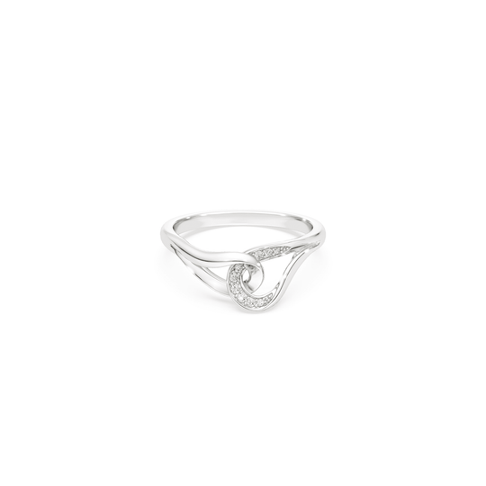 Swarovski Classica Silver Interlocking Zirconia Ring